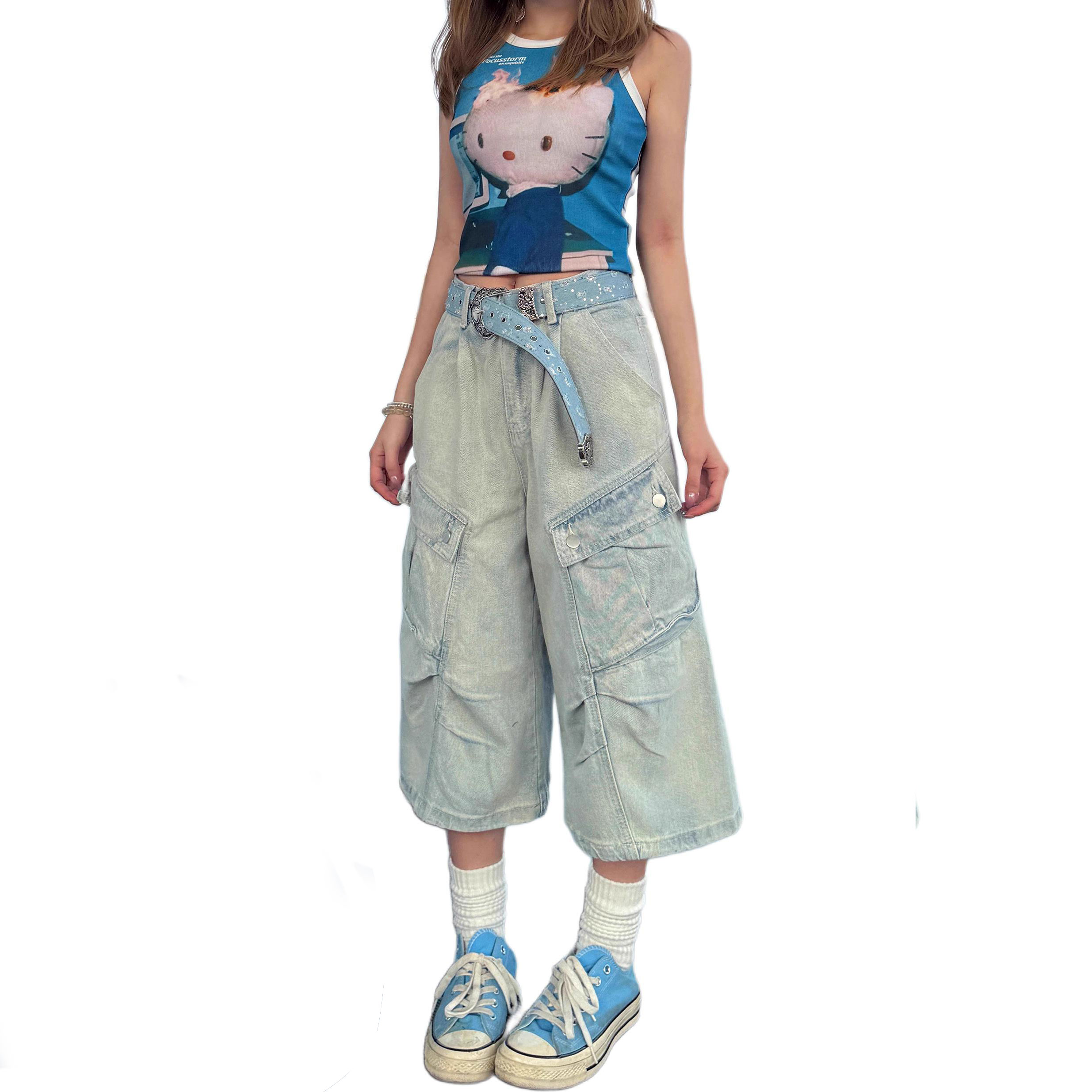 

ZIAREL Джинсовые шорты Unisex Light Blue Moderate