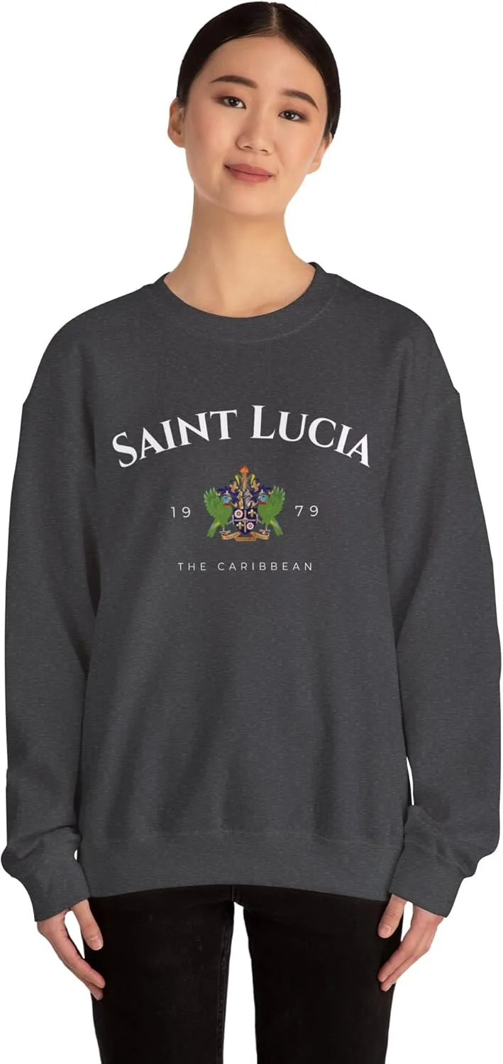 Свитшот Saint Lucia The Caribbean Unisex Heavy Blend с гербом — фото 4
