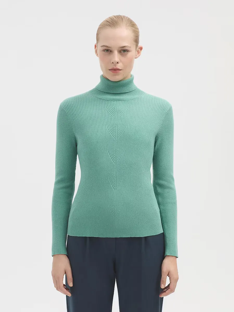

Женский свитер с высоким воротником Nice Things, цвет Verde Agua
