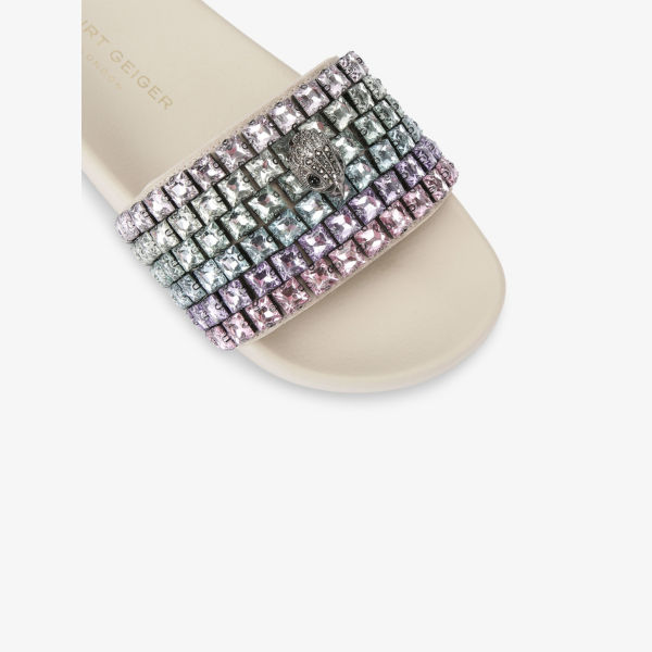 Сабо Kurt Geiger London Meena eagle с кристаллами, мультиколор — фото 3