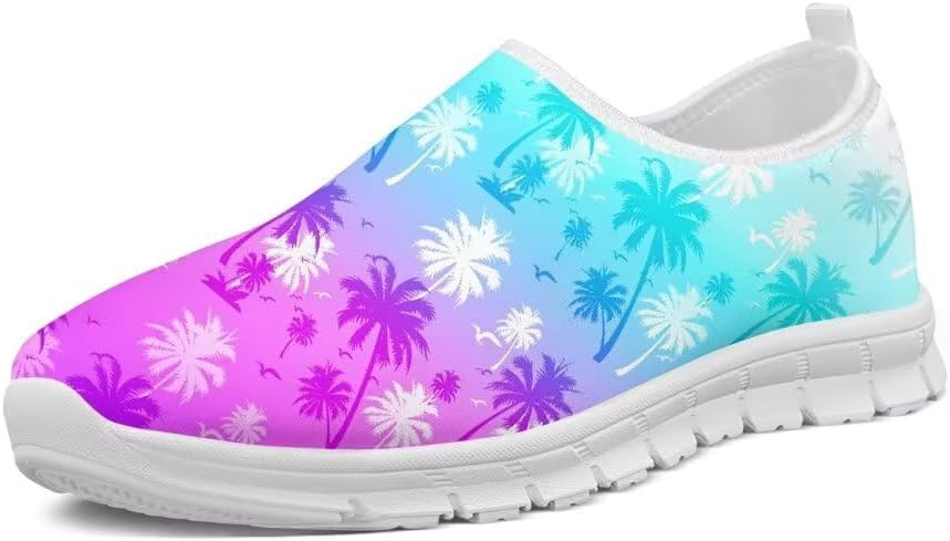 

Кроссовки Forchrinse Bee Daisy для ходьбы, унисекс, Colorful Palm Tree