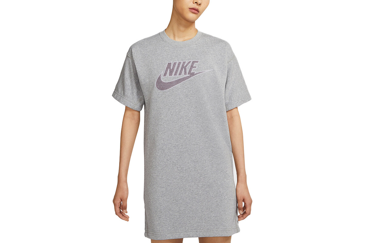 

Женское платье с короткими рукавами Nike, серый