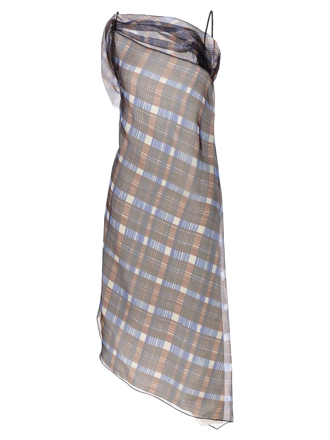 

Асимметричное платье Ferragamo, мультиколор