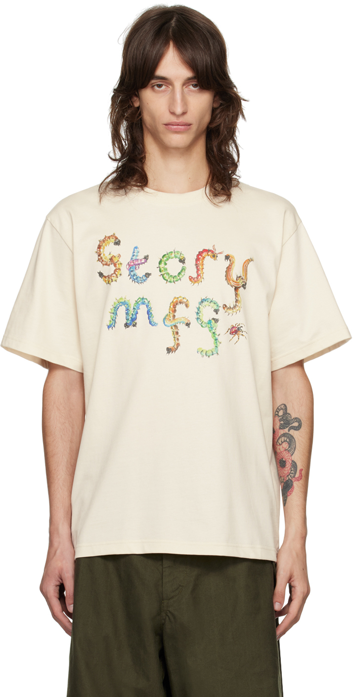 

Футболка Off-White Grateful Story mfg., Ecru bugging