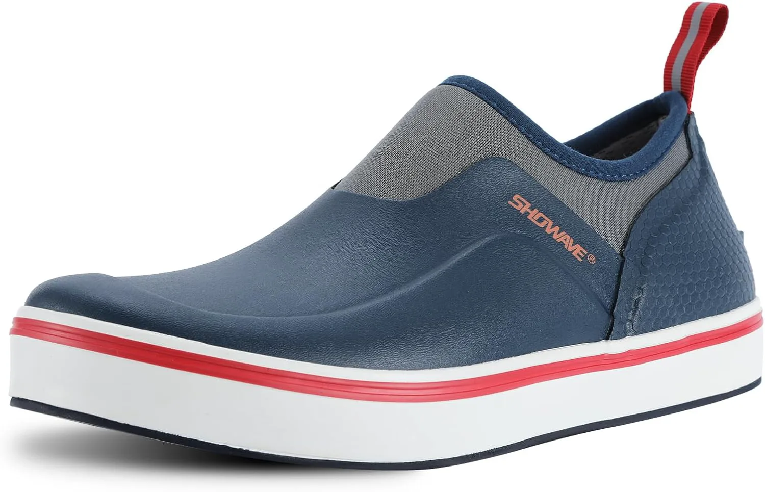 

Мужские лодочные туфли Showave водонепроницаемые короткие дождевые ботинки, дышащие спортивные ботинки для парусного спорта, противоскользящие резиновые ботинки с низким вырезом для рыбалки, садоводства и прогулок на улице, темно-синий