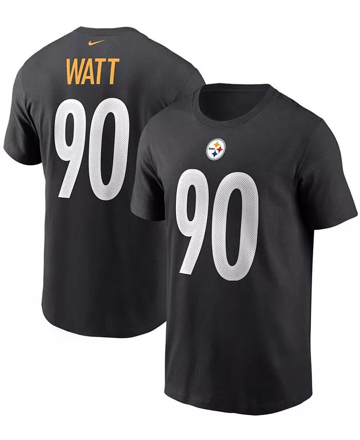

Футболка мужская TJ Watt Black Pittsburgh Steelers с именем и номером Nike