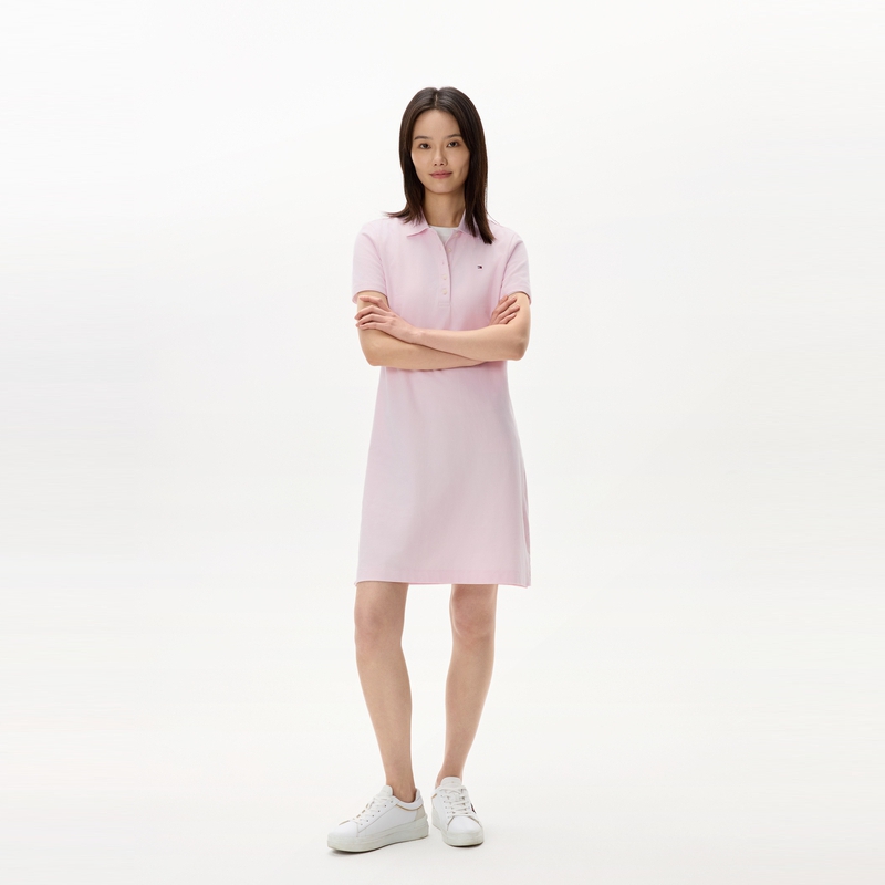 Женское платье с коротким рукавом Tommy Hilfiger, розовый — фото 4