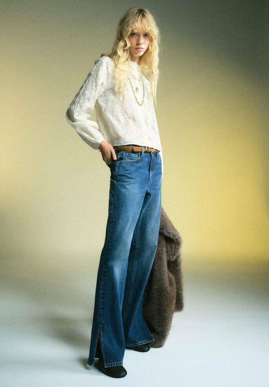 

Блуза Mango Button-down blouse, Off-White