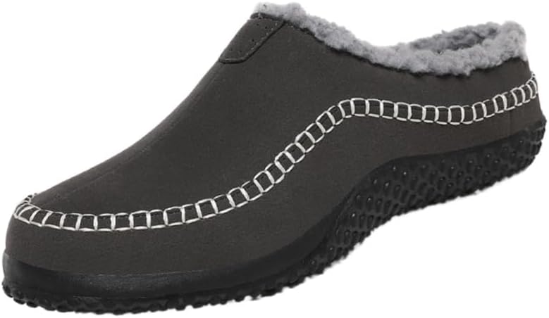 

Мужские домашние/хлопковые тапочки большого размера с утеплителем и противоскользящей подошвой- легкие и комфортные Fmshi, серый