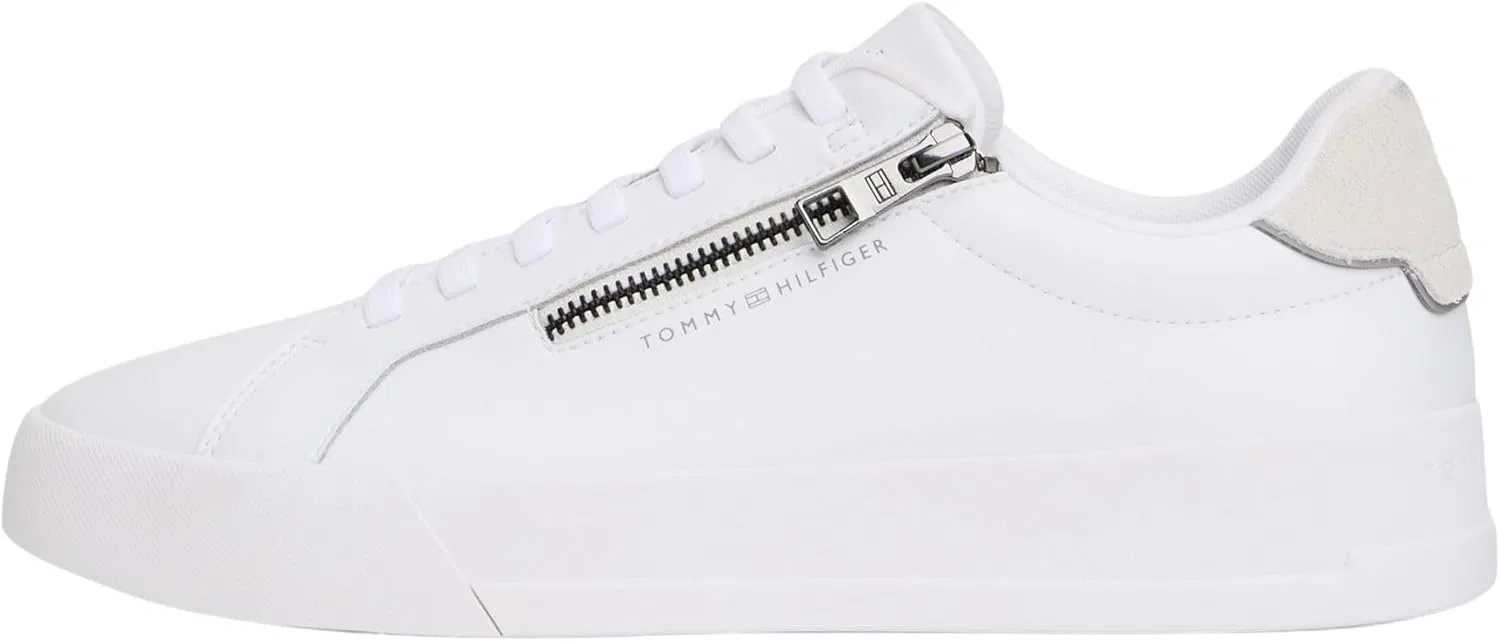 Мужские низкие кроссовки Tommy Hilfiger Th Court Zip Fm0fm05730, White
