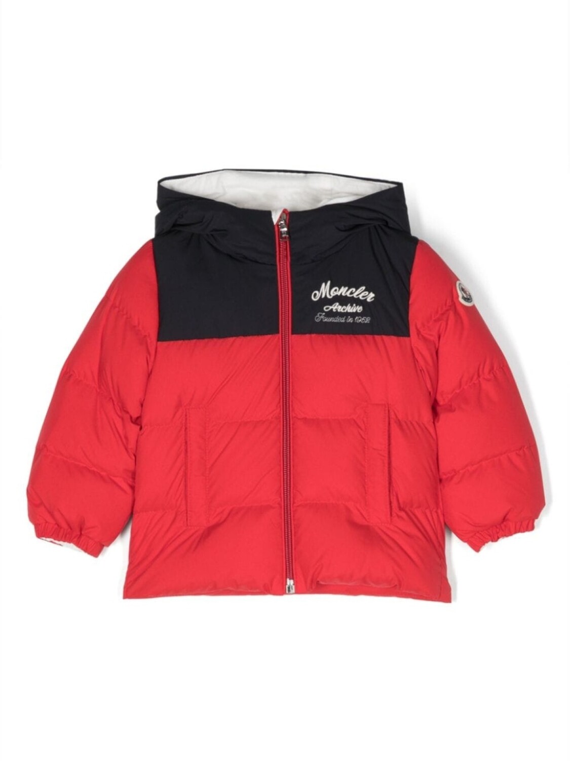 

Moncler Enfant куртка Joe с капюшоном и вышитым логотипом, красный