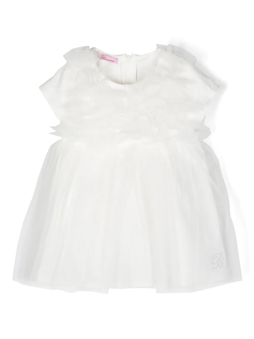 

Платье с оборками Miss Blumarine, белый