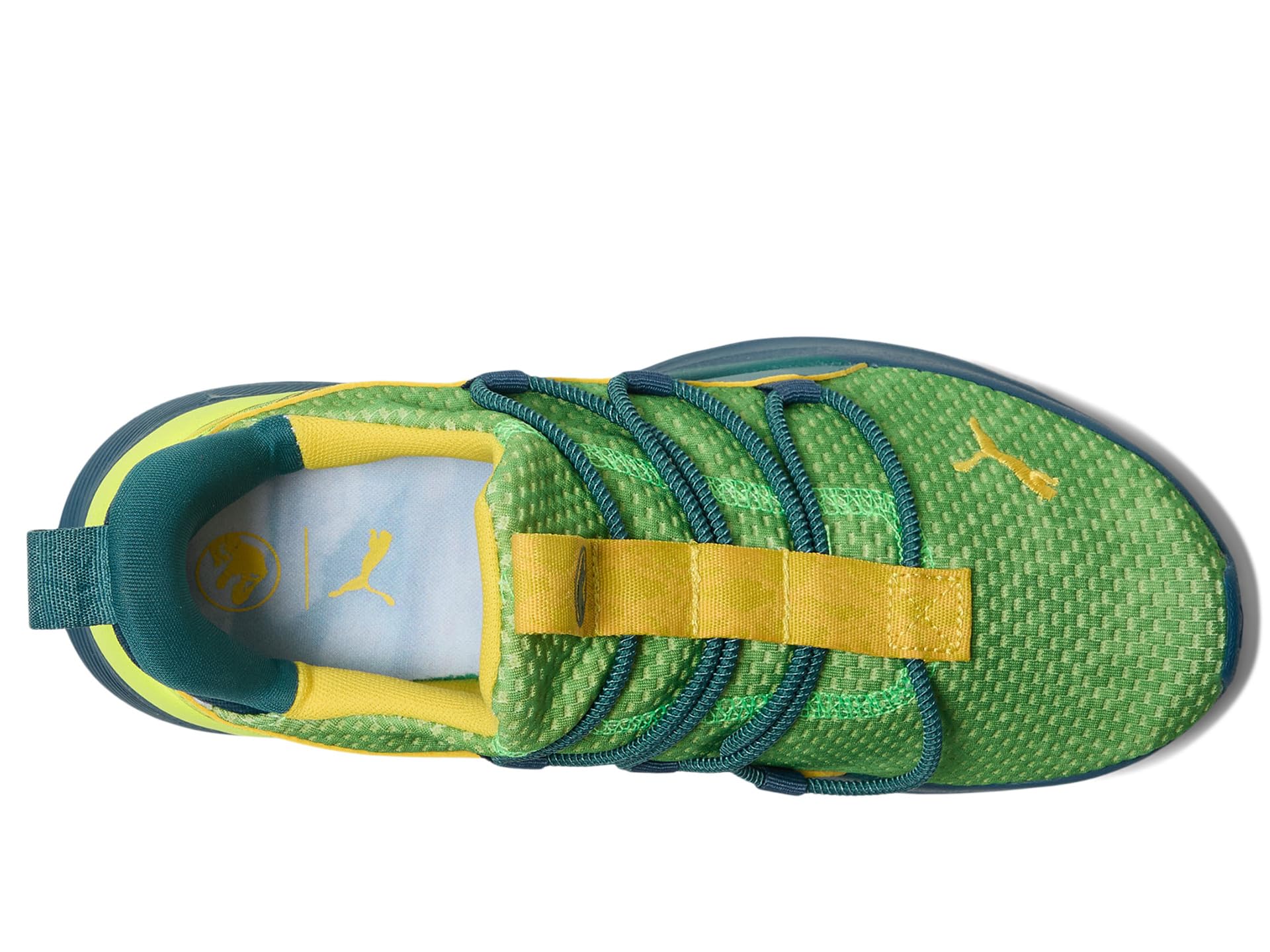 Кроссовки PUMA Kids Softride One4All Jurassic World Slip-On Shoes, цвет Yellow Alert/Ocean Tropic/Pel? Yellow — фото 2