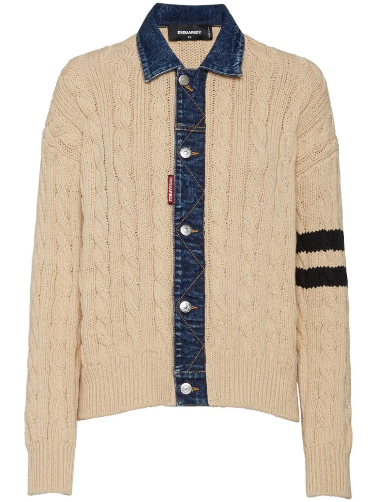 

DSQUARED2 кардиган фактурной вязки, нейтральный