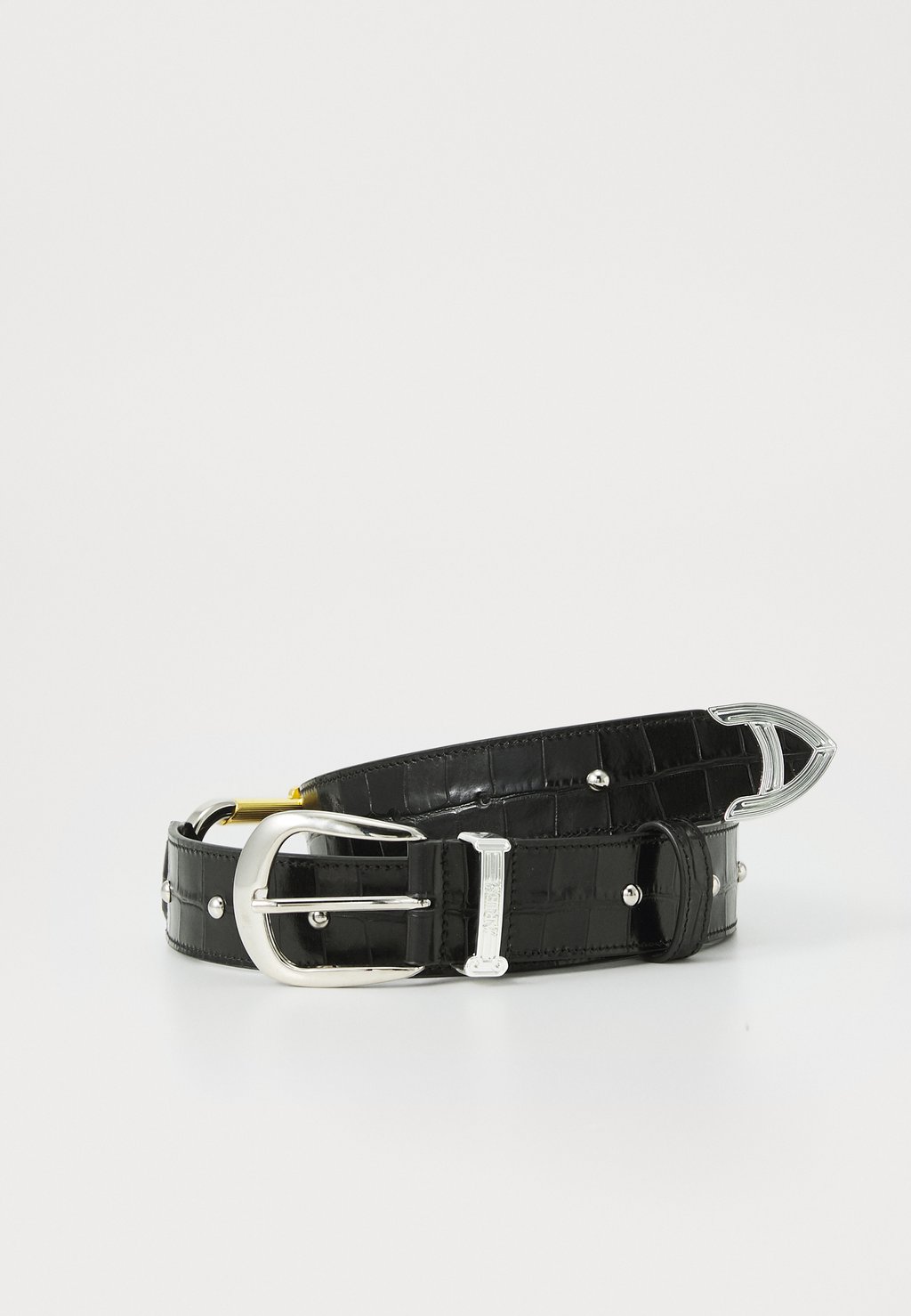 

Пояс CROC STUDDED MAZZO BELT UNISEX Aries, черный