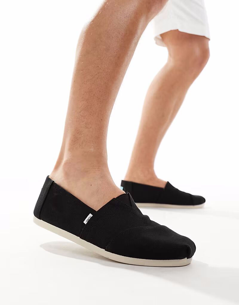 

Туфли-слипоны Toms Alpargata черного цвета