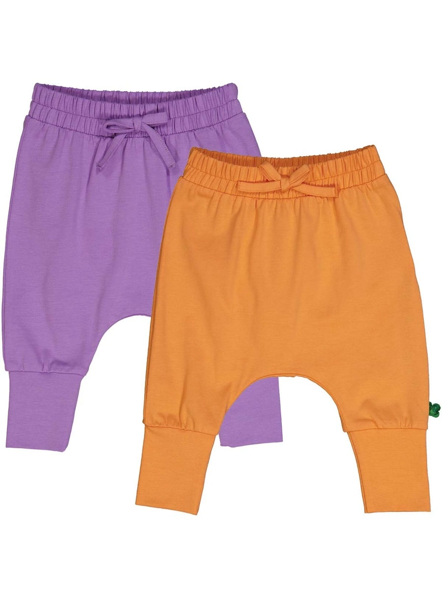 

Обычные брюки Fred's World by GREEN COTTON, темно-фиолетовый/темно-оранжевый