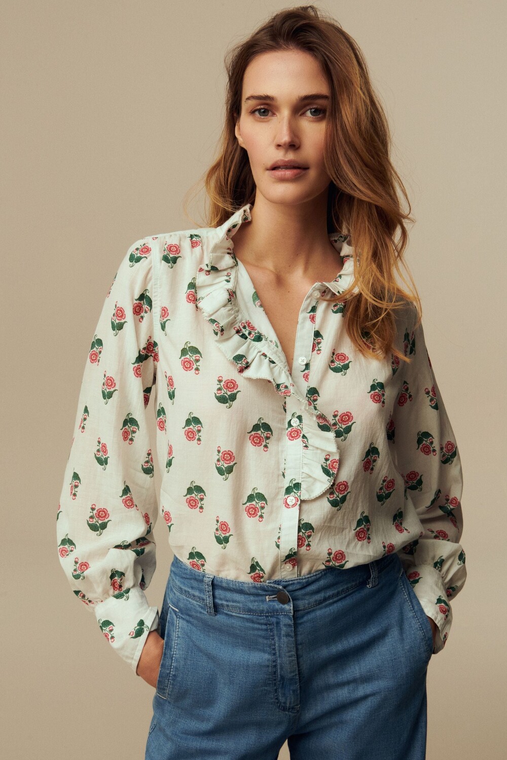 

Блузка с рюшами Laura Ashley, мультиколор