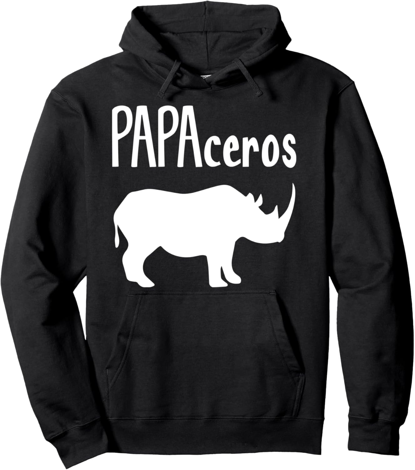 

DADDYceros Отец Носорог Отец Носорог Папа Забавная толстовка Dad Rhino Products, черный