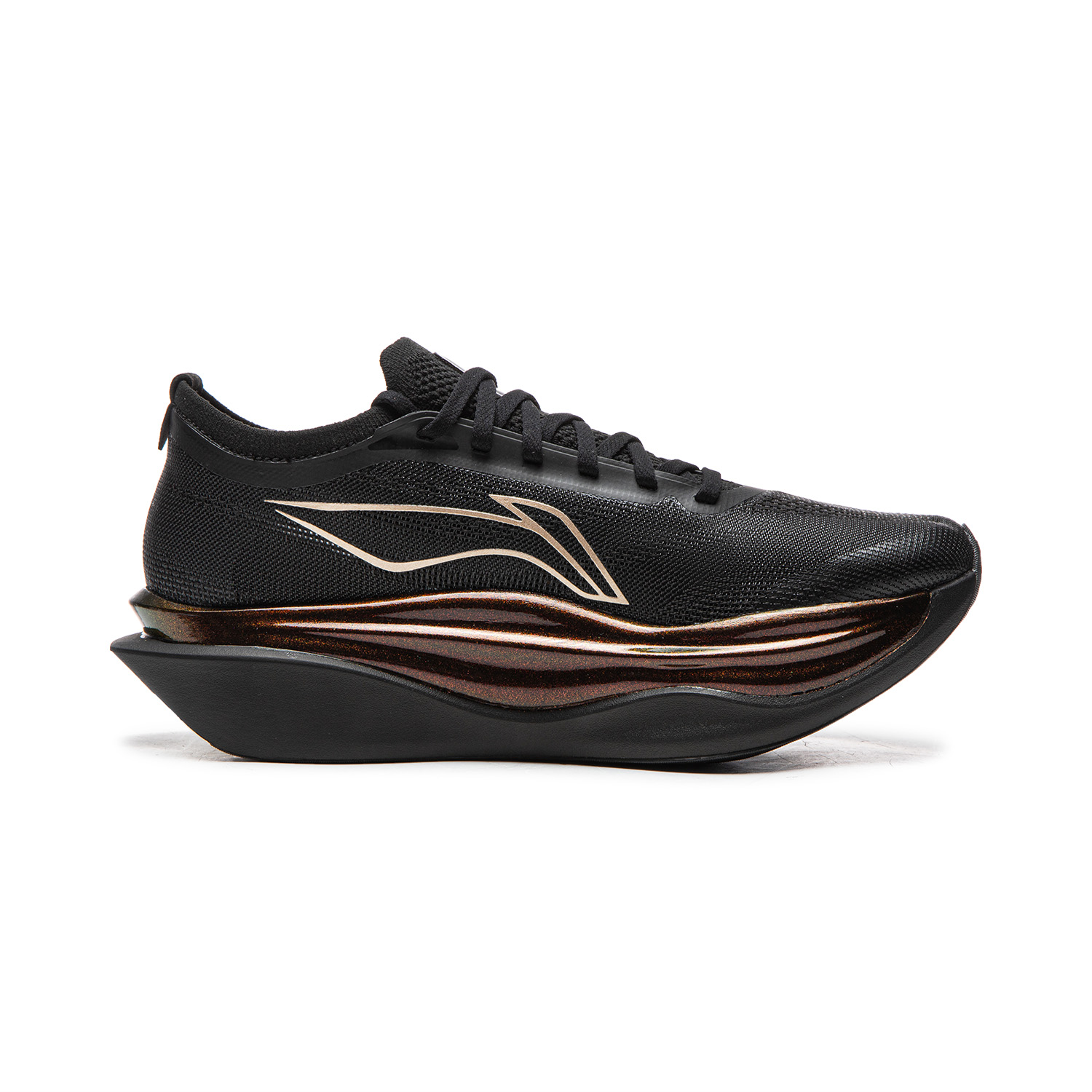 Li Ning Feidian 6 ELITE Амортизирующие противоскользящие износостойкие с эффектом отскока низкие кроссовки для бега с карбоновой пластиной Unisex Li-Ning, черный — фото 3