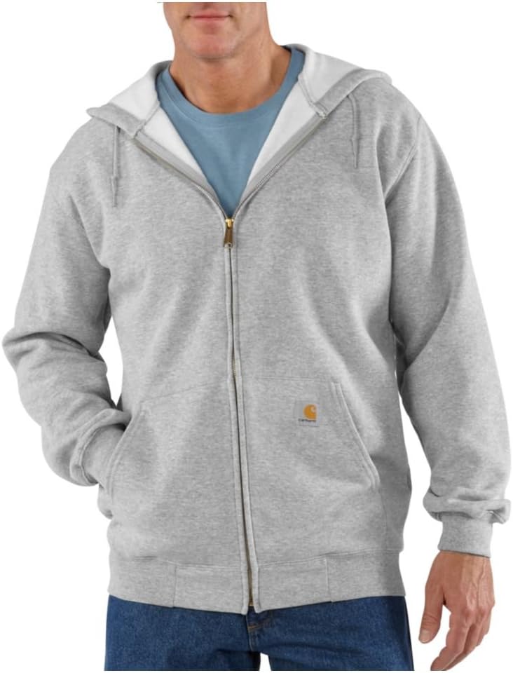 

Carhartt мужская толстовка Midweight Full-Zip свободного кроя, Heather Grey, Серый, Carhartt мужская толстовка Midweight Full-Zip свободного кроя, Heather Grey