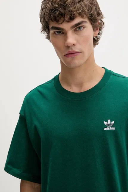 Футболка из хлопка T-shirt bawełniany Adidas Originals, зеленый — фото 4