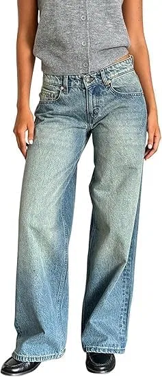 Джинсы свободные, Low Rise Baggy, Lake Blue