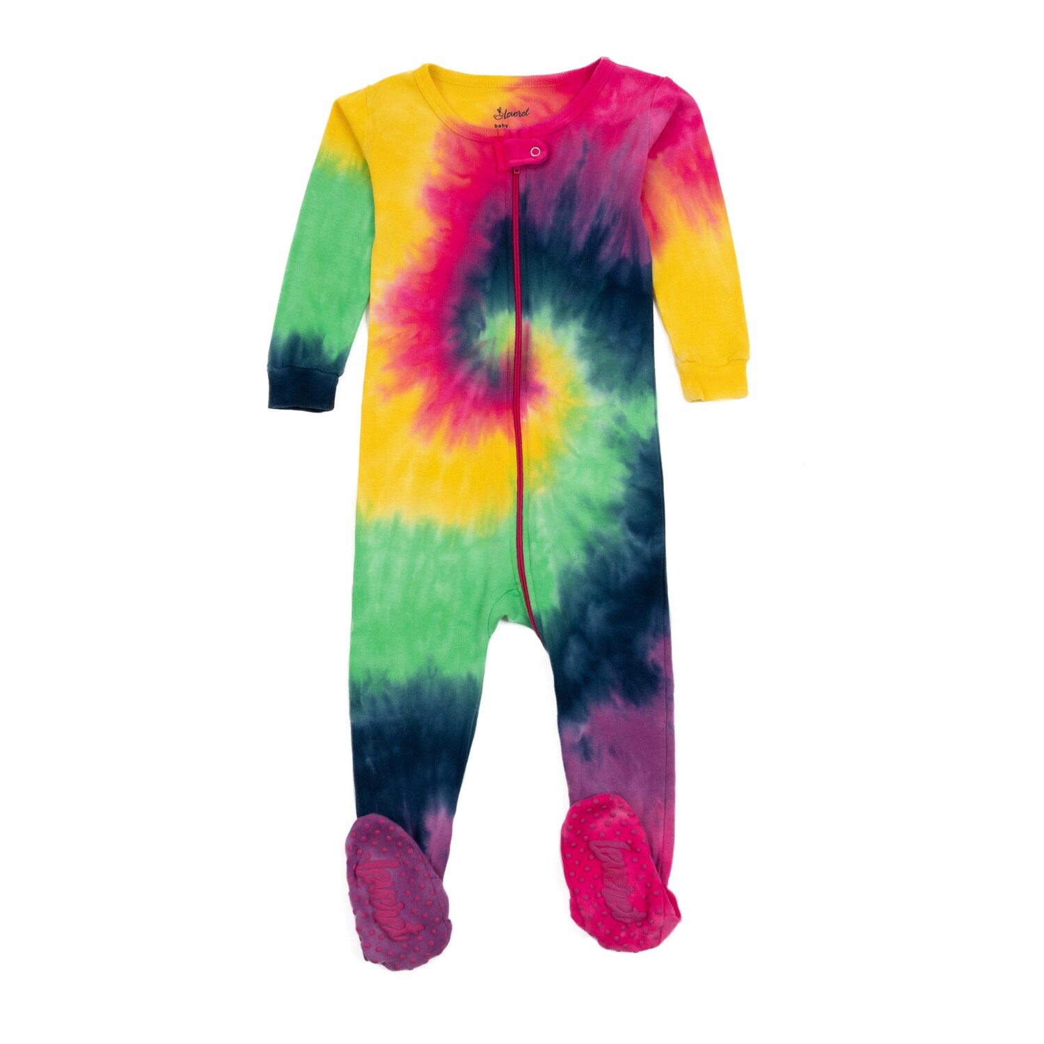 

Детские хлопковые пижамы Tie Dye для девочек Leveret, цвет Tie Dye Swirl Girls