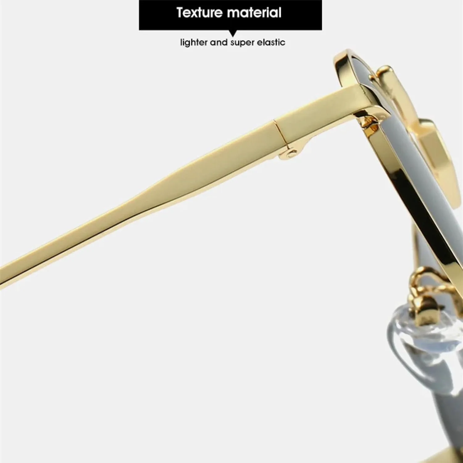 

Ретро-солнцезащитные очки в стиле панк из металла с нерегулярными многоугольниками для женщин и мужчин с защитой от УФ-излучения UV400 TOIPASTN, Golden Tea