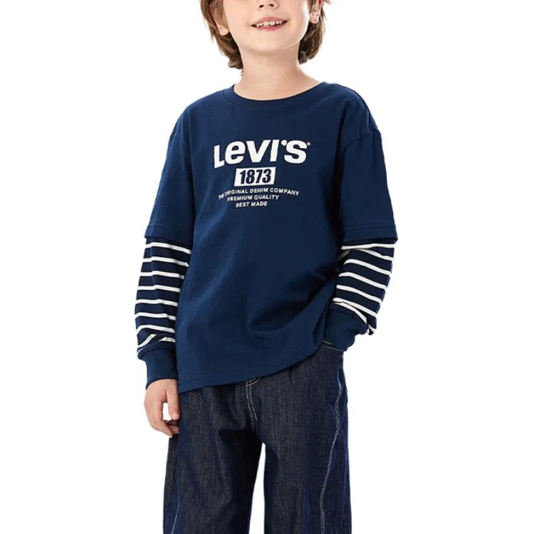 Детская футболка с круглым вырезом Levis, Dark Indigo