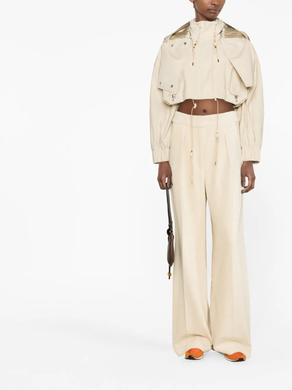 Расклешенные брюки широкого кроя JACQUEMUS, нейтральный — фото 2