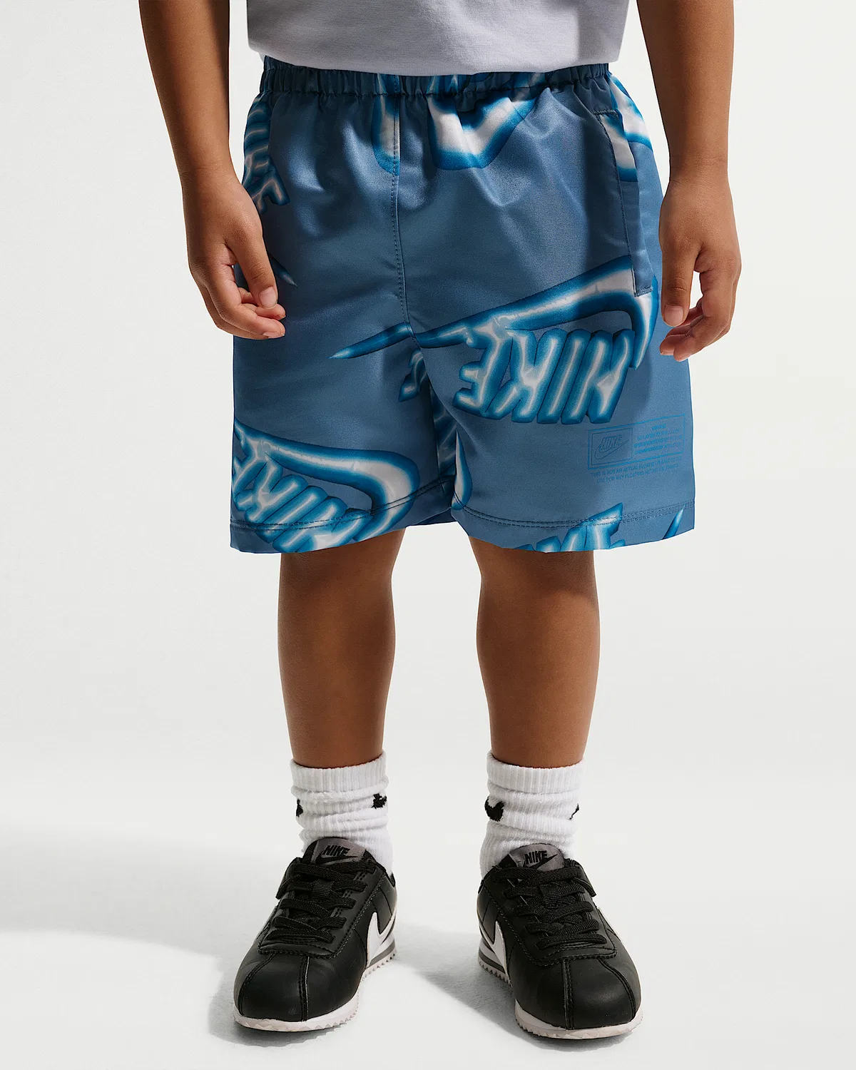 Детский набор из футболки и шорт с плавательным эффектом Nike Sportswear Club, Work Blue — фото 4