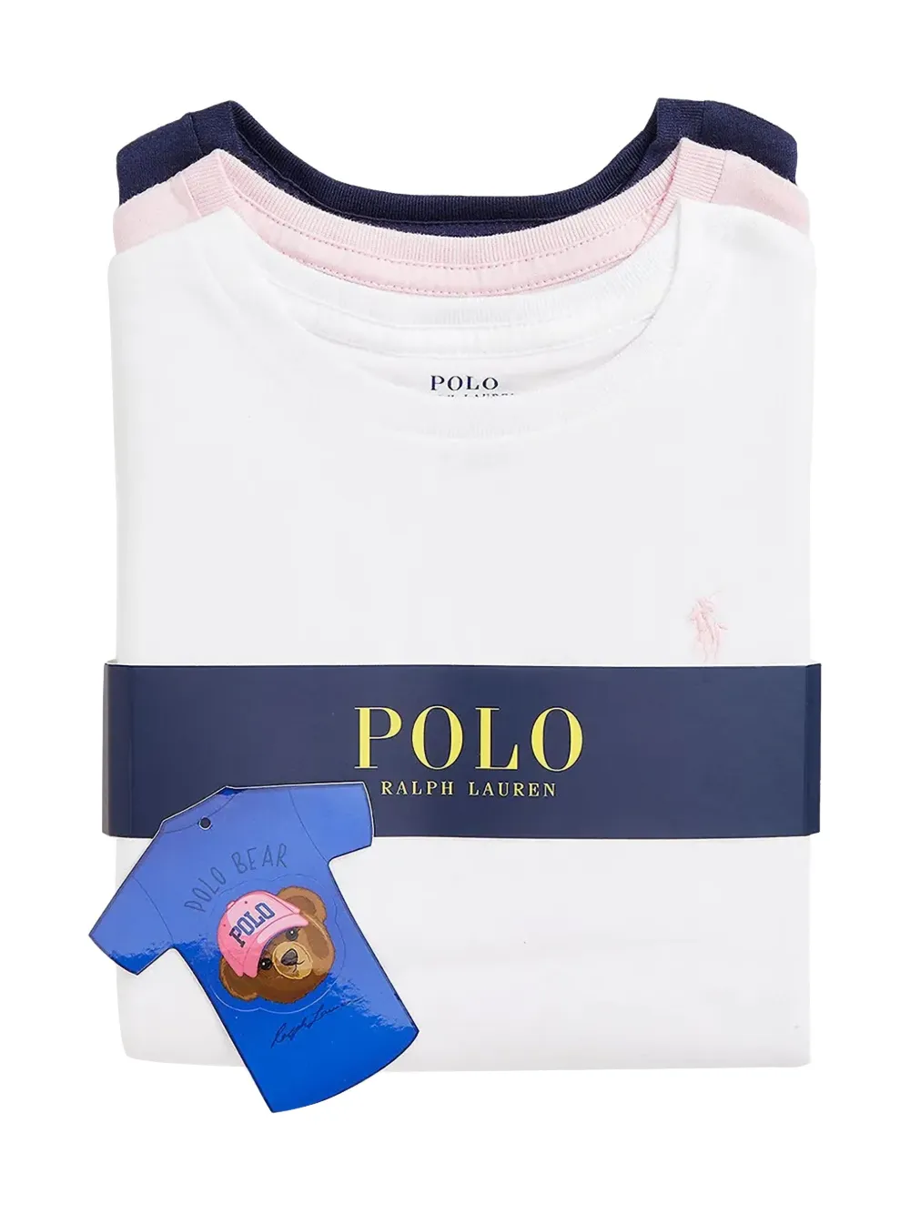 Комплект из трех футболок POLO RALPH LAUREN KIDS, белый — фото 2