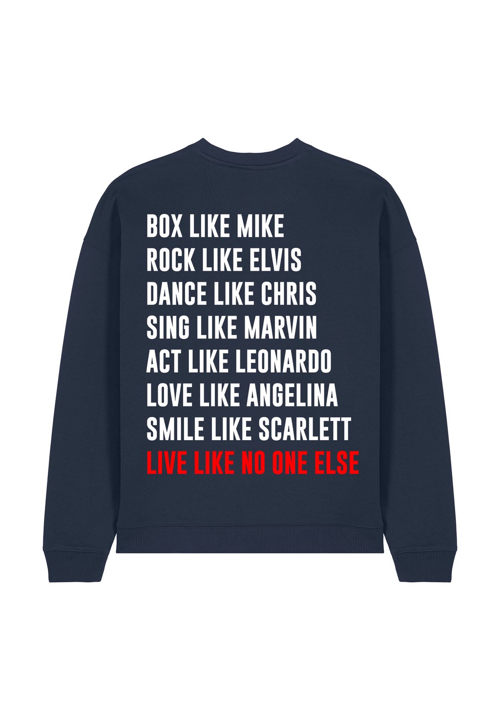

Толстовка LIVE LIKE BACK PRINT UNISEX Mira Paris, темно-синий