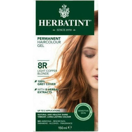 

Стойкий гель-краситель для волос 8r Light Copper - 150 мл Herbatint