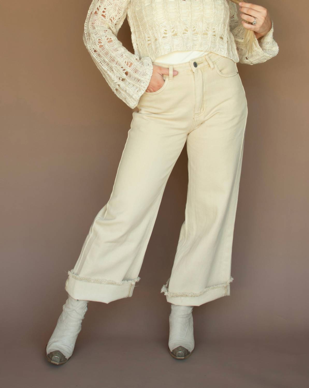 

Джинсы Langley Denim кремовые By Together