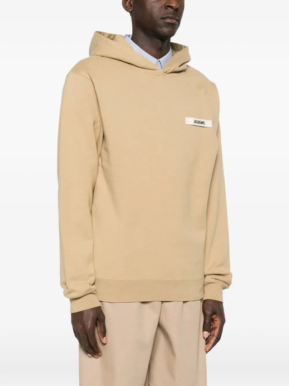 Худи с нашивкой-логотипом Jacquemus, коричневый — фото 3
