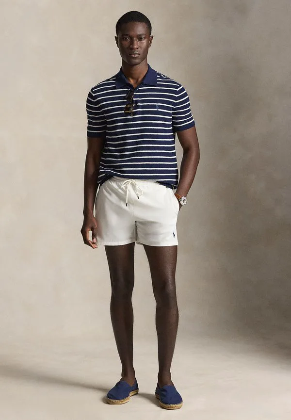 Плавки-Шорты для путешествий, облегающие, 4,5 дюйма. Polo Ralph Lauren, White — фото 2