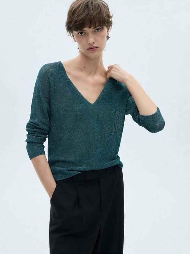 

Джемпер kling sparkle Mango, зеленый