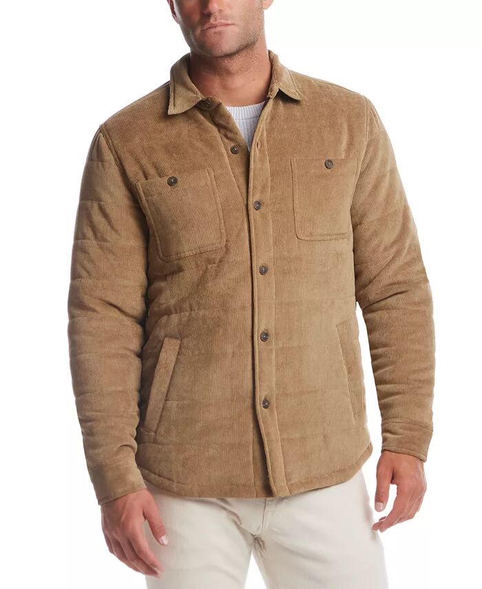 

Мужская вельветовая стеганая куртка на пуговицах спереди Weatherproof Vintage, коричневый