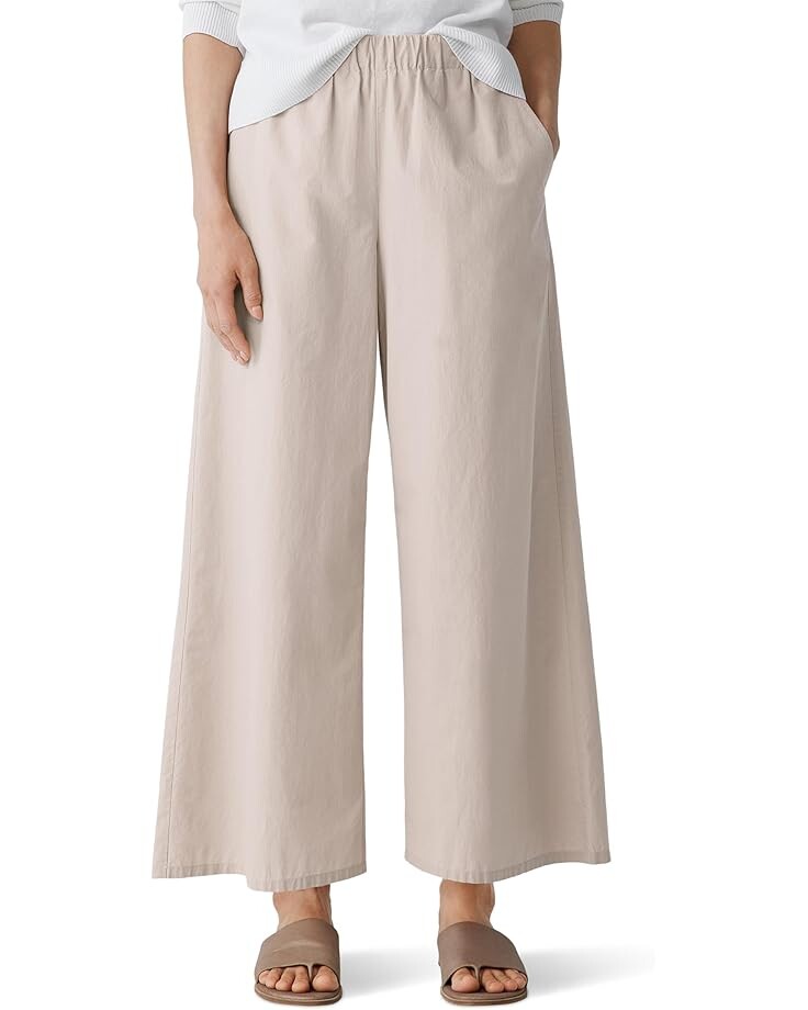 

Брюки Eileen Fisher Petite Wide Ankle Pants, цвет Wheat