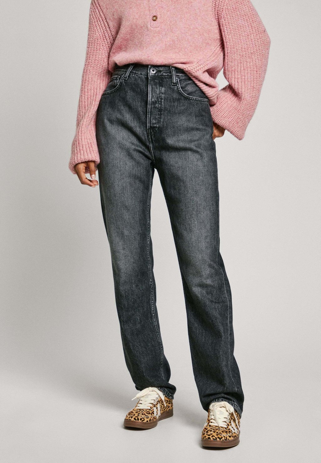 

Джинсы прямого покроя UHW Pepe Jeans, черный