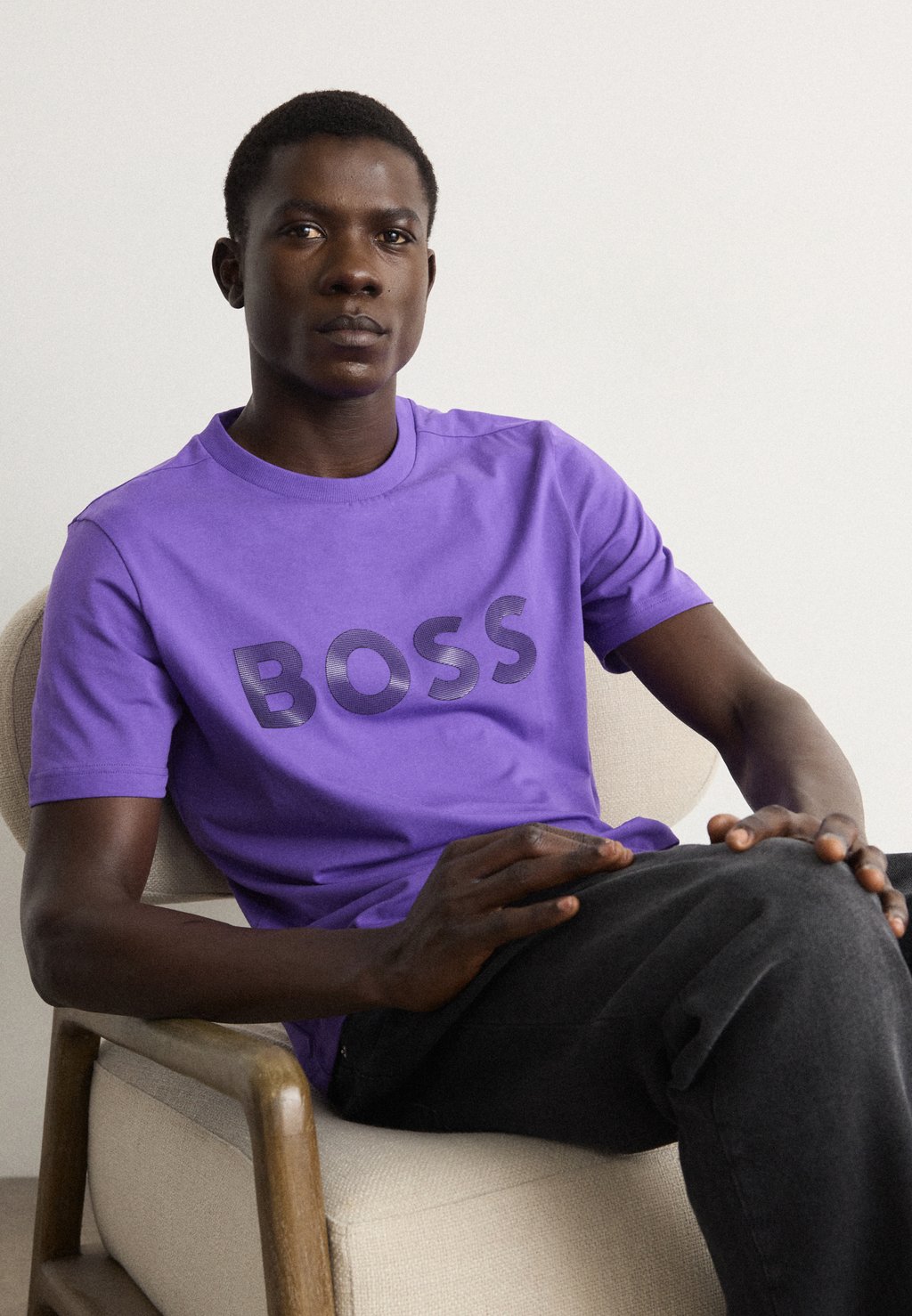 

Футболка с принтом TEE LOGO BOSS, темно-синий