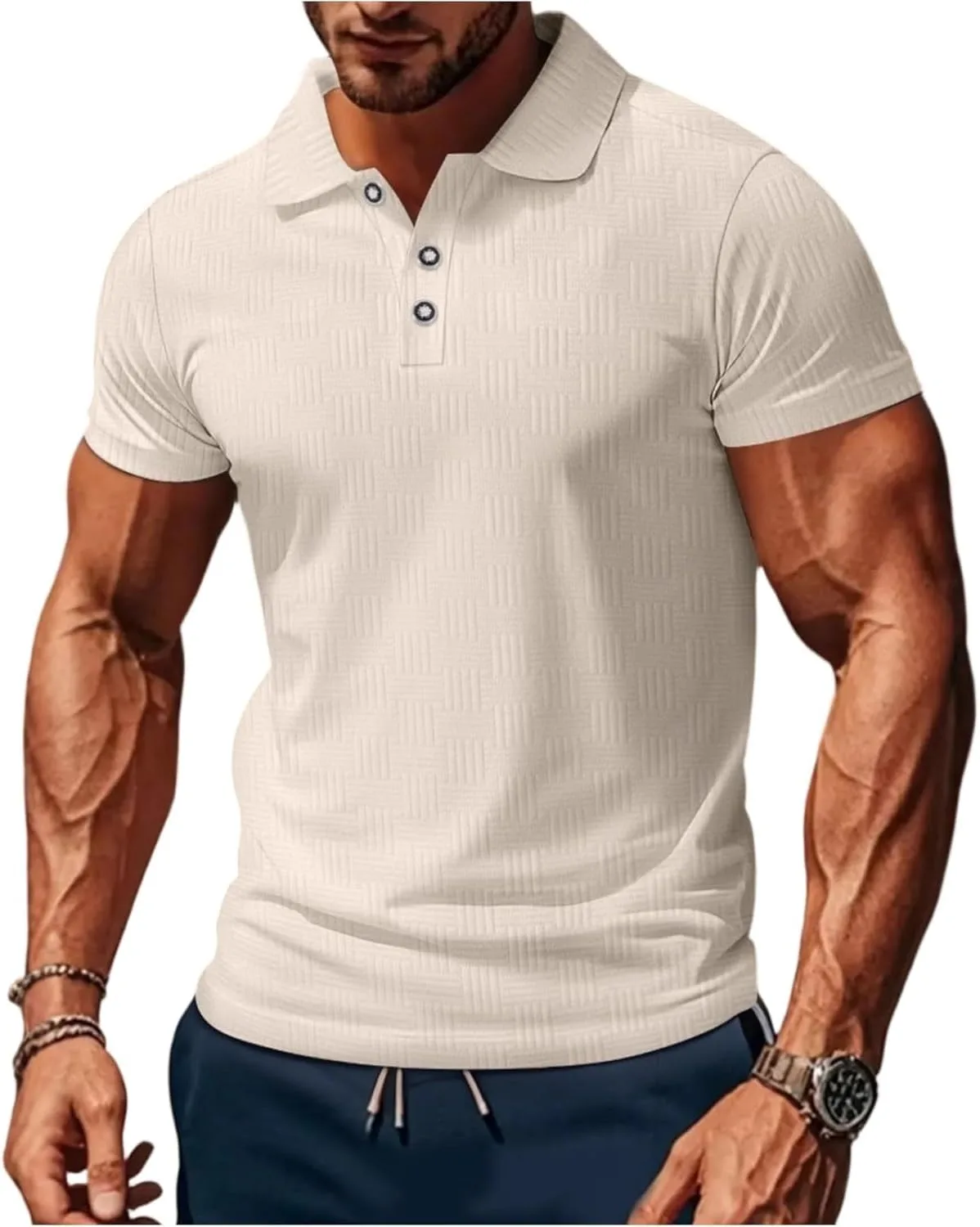 Мужская поло с коротким рукавом Slim Fit — фото 2