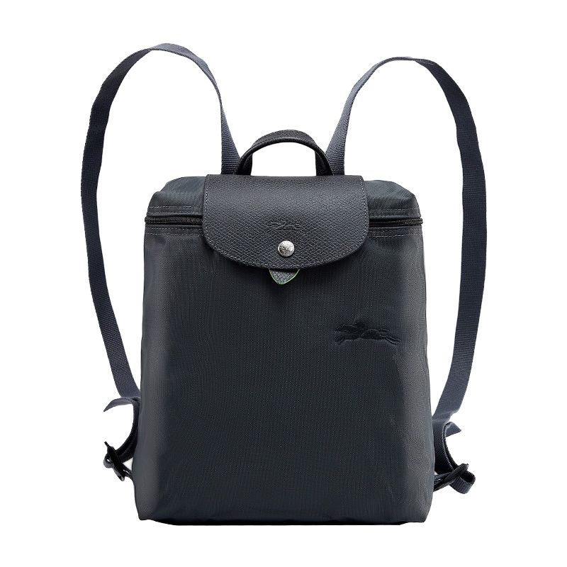 

LONGCHAMP Рюкзак Le Pliage Green Recycled Canvas с кожаным чехлом, женский, графитово-серый