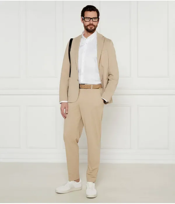 Брюки чинос P-Perin-J-EL-WG-252 slim fit Boss, бежевый — фото 2