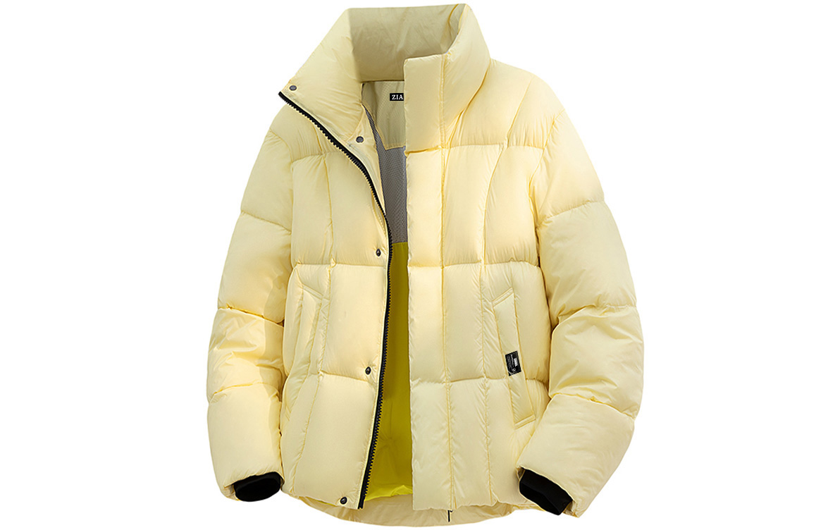 

Пуховик Unisex с воротником стойкой утепленный ZIAREL, желтый[removable logo]