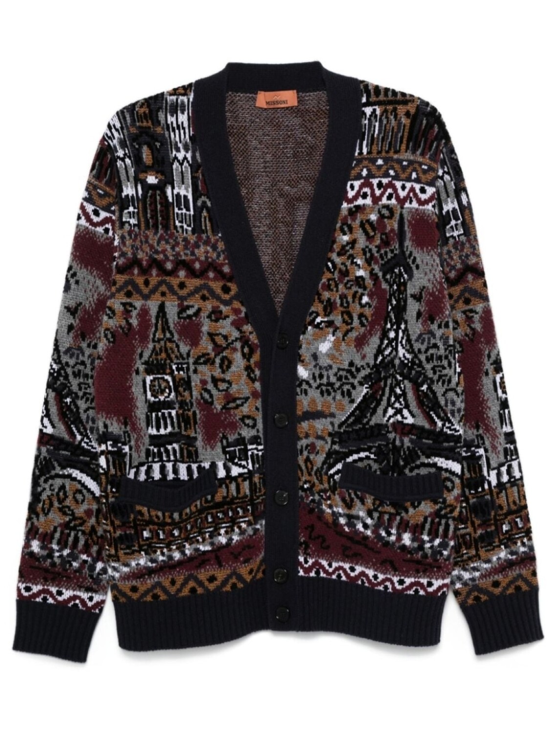 

Missoni кардиган с узорчатым жаккардом, серый