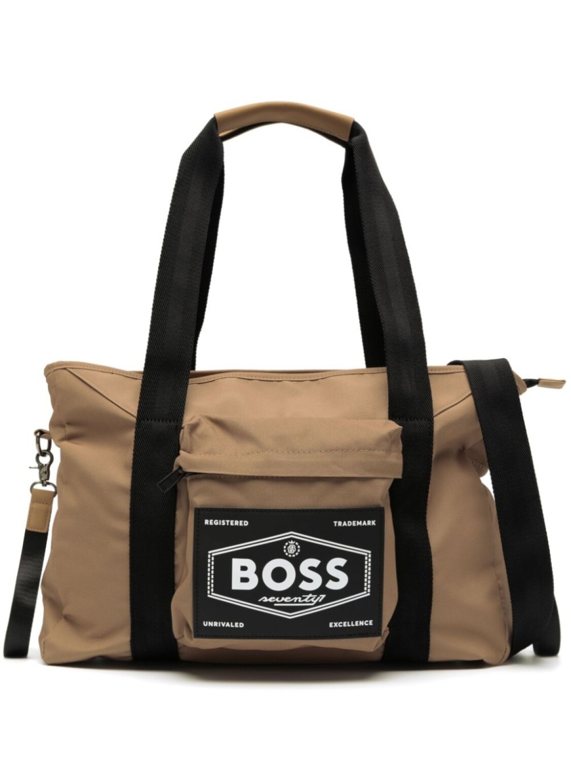 

Сумка для пеленания с аппликацией-логотипом BOSS Kidswear, серый