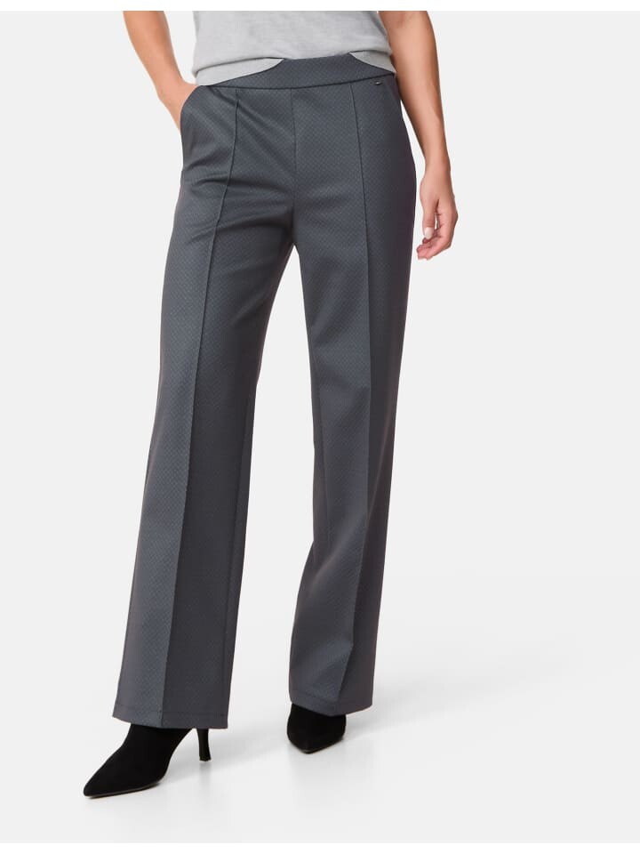 

Тканевые брюки Gerry Weber Freizeit lang, цвет schwarz grau minimal